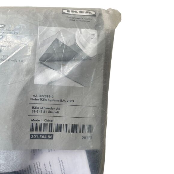 Ikea RITVA Curtains 1 pair 100% Cotton with Tie-Backs 57" x 98" Dark Grey New - Picture 4 of 4